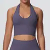 Nuevo Sujetador Deportivo Yoga Sexy Hermoso de Espalda Halter Transpirable Sin Costuras Europeo y Americano Ropa Exterior Chaleco de Fitness para Correr