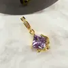 Colgante Cuadrado de Circonita Chapado en Oro Real de 18 Quilates Estrella Pequeñas Cuentas de Gota Accesorios para Joyería DIY