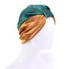 Gorro Transfronterizo Doble Capa Imitación Seda Gorro de Dormir Color Contrastante Turbante Nudo Gorro Venta Directa de Fábrica de Ropa Química y Lavado