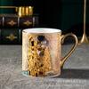 Juego de Taza de Café de Porcelana Fina Combinación Estilo Europeo Pequeño Lujo Taza de Alto Valor Taza para Agua Caja de Regalo con Diseño Exquisito