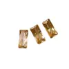 Rhinestones de Circonita Rectangulares Mini Color Caramelo para Arte de Uñas, Granel Brillantes con Base Plana Biselados de Forma Irregular Decoración de Uñas Rhinestones al por Mayor