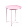 Mesa de Centro Quarto Mesa de Cabeceira Ferro Forjado Mesa Lateral de Sofá Varanda Criativa Mini Simples Pequena Mesa Redonda Atacado Escandinava Dobrável