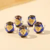 Han Yu borde lámina de oro lámina de plata dos cuentas vidriadas doradas collar pulsera DIY accesorios de cuentas joyería al por mayor