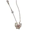 Collar de Mariposa para Chica de Tiktok Personalizado, Exquisita Cadena para Clavícula de Nicho, Colgante de Lujo Ligero de Gama Alta, Collar Dulce y Versátil