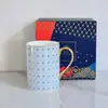 Xícara de Café em Porcelana Óssea Banhada a Ouro Estilo Europeu Palaciano Transfronteiriça, Caneca Cerâmica Doméstica, Lembrança de Casamento, Presente Comemorativo