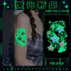 Lindas Pegatinas de Tatuaje Luminosas de Estrellitas Coloridas Luminosas Dopamina Impermeables de Larga Duración Fluorescentes Pegatinas para Brazos para Niños y Niñas