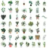 50 Pegatinas de Graffiti de Plantas Verdes Decoración Creativa para Computadora, Maleta, Taza de Agua, Pegatinas DIY, Libreta, Estilo Ins