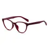 Gafas Graduadas Personalizadas Estilo Callejero Retro Europeo y Americano Anti Luz Azul 87008 Monturas Cat-Eye Lisas de Influencer de Moda