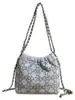 Bolsa de ombro feminina com brilho e detalhes em diamante, nova moda 2026 bolsa de corrente em jeans, bolsa de ombro grande e moderna para o verão
