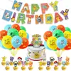 Decorações de Festa de Aniversário Temática de Pokémon Bandeira Pokémon Topper de Bolo Balão Pingente Espiral Decoração