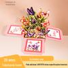 Caixa de Flores Estéreo Borboleta Rosa Dia das Mães Dia dos Namorados Cartão Mensagem de Bênção Caixa Artesanal Escultura em Papel Cartão de Felicitações de Aniversário
