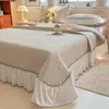Juego de tres piezas de cubierta de cama de algodón puro, sábana de cama acolchada de una pieza totalmente de algodón, cubierta de tatami kang, antideslizante, nuevo modelo 2026, apto para todas las estaciones