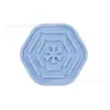 Juego de posavasos de goma blanda con aislamiento térmico transfronterizo para taza de té se puede combinar con posavasos de silicona con patrón floral hexagonal alfombrilla personal antideslizante