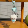 Pingente de Gato em Pé 3D de Tamanho Médio Bola de Pelo Fofa Desenho Animado Pingente Fofo com Contas Chave Acessórios para Bolsa Doce