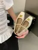 Zapatos Planos para Mujer con Correa de Hebilla de Cadena Metálica Estilo Chanel, Nueva Versión Coreana Primavera 2026, Adecuados para Combinar con Vestidos, con Aumento Oculto de Altura, Zapatos de Trabajo