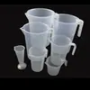 Taza medidora de plástico engrosada venta directa de fábrica taza medidora con escala clara y asa taza medidora de asa recta de alta transparencia