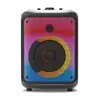 Altavoz Bluetooth Cañón Subwoofer con Micrófono K Song Alta Potencia Tarjeta USB Enchufe Cuadrado Exterior