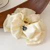Presilha de Cabelo com Laço Estilo Francês, Pinça de Tubarão Versátil Elegante da Moda, Acessório de Cabelo de Design de Celebridade da Internet de Nicho para Mulheres