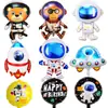 Tema de Anime Cumpleaños Infantil Astronauta Nave Espacial Cohete Globo de Película de Aluminio Diseño de Ciencia Ficción Globo Decorativo