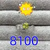 Anel de olivina natural 6*6M cristal lapidado incrustado à mão tesouro de cor live pequeno livro vermelho live fornecimento de fábrica
