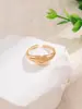 Europeu e Americano Transfronteiriço Nova Moda Simples 26 Letras Inglesas Anel de Cobre Feminino Nicho Versátil Joias de Alto Padrão Atacado