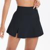 Falda de Tenis Casual Europea y Americana Cool con Protección Solar Look Adelgazante Entrenamiento Deportivo Anti-Exposición Yoga Fitness Leggings Falda Corta para Mujer