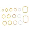 Anillo de cuentas de corona de cáñamo de doble agujero de oro de 18k color oro de 14k anillo perforado de agujero recto anillo de cuentas ligeras accesorios DIY