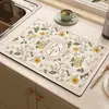 Mantel individual estilo americano, Mantel aislante del calor y absorbente de agua para encimera, Tapete escurridor de tierra de diatomeas para cocina, lavable, no requiere lavado, Posavasos, Protector de encimera