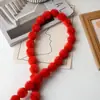 Tiras de Bolas de Pelo Sintético de Coelho para Atacado em Estoque, Tiras de Pelo em Forma de Abóbora, Traje Tang, Hanfu, Cheongsam, Renda para Almofada, Acessórios Feitos à Mão