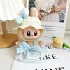 Caja Sorpresa Macaron Generación II Ropa Labubu Colgante de Vinilo en la Cara Vestido de Tirantes Labubo Wa Sombrero de Paja