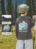 Camiseta de Manga Larga de Algodón Puro para Niños Europeos Estilo Otoño 2026 Ropa Nueva Ropa Infantil Niños Medianos y Mayores Top Estilo Primavera y Otoño para Niños