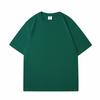 Camiseta de algodón 230G para hombres y mujeres, procesamiento 2025, color personalizado, manga corta, estilo callejero americano, holgada, para hombres y mujeres