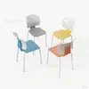 Mesas y Sillas para Cafetería de Estudiantes Escolares, Comedor para Personal de Fábrica de Empresa Comercial, Tienda de Postres y Té de Leche, Juego de Mesa y Sillas de Comedor de Pizarra