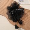 Luz de luxo super fada organza cristal borla flor diy artesanal elegante elegante grampo de cabelo feminino acessórios de vestuário