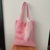 Bolsa de Lona Estilo Coreano Ins para Mujer, Bolso Versátil de Hombro Cruzado, Nuevo Modelo 2026, Bolso de Viaje con Encaje de Lazo