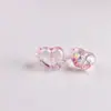 Contas Transparentes Iridescentes em Formato de Coração Cruzado Perfurado para Pulseira DIY de Coração e Estrela Acessórios de Anel para Pendurar Materiais