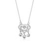 Plata S925 Candado de Seguridad Inteligente Collar con Candado Pequeño Diseño de Nicho Femenino Lujo Ligero Candado de Larga Duración Regalo de Cumpleaños