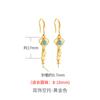 Pendientes antiguos de plata de moda pendientes soporte vacío pendientes dorados nacionales vintage pendientes de imitación de perla de cera de abeja soporte vacío para mujer