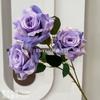 Louis XIV simulação rosa pétala dupla três rosa rosa rosa rosa cachoeira flor parede casamento estrada atacado