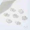 Procesamiento y Personalización de Espaciadores de Copo de Nieve de Plata de Ley Chapada en Cobre de Alta Retención de Color Cuentas Espaciadoras Gruesas de Plata Accesorios para Joyería de Cuentas DIY