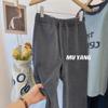 Pantalones deportivos de talla grande para mujer, estilo gordito, mm2024, para otoño e invierno, nuevos, con forro polar, gruesos, informales, combinables y rectos, para mujer