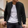 Chaqueta de Piloto Casual de Otoño Invierno para Hombre Tallas Grandes Amazon Gamuza Felpa Cremallera Cuello Alto Manga Larga Ropa de Abrigo