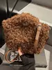 Bolso de felpa de nicho de alta gama para mujer, nuevo y moderno 2026, bolso cruzado versátil de imitación de lana de cordero