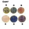 WT-R513 Anillo redondo de color retro chino con piedras preciosas chapado en oro de 18 quilates Anillo para mujer de cristal rosa lapislázuli