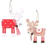 Adornos Colgantes de Reno Navideño - Colgantes Decorativos de Reno de Madera para Árbol de Navidad para Fiesta de Navidad Decoración del Hogar(4 colores)