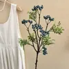 Fruta de Mirtilo Artificial, Fruta da Fortuna, Plantas Verdes Artificiais, Decorações para Sala de Estar de Casa, Flores Artificiais, Adereços para Fotografia de Hotel e Pousada