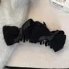 Nai Fu Wu Invierno Otoño Invierno Clip de Plátano con Lazo Tejido para el Cabello Clip Vertical para la Parte Posterior de la Cabeza Accesorios para el Cabello