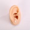 Orelhas Falsas de Silicone, Características Faciais, Nariz, Boca, Modelo de Suporte de Exibição de Joias para Piercing de Umbigo, Cabeça de Manequim para Prática de Limpeza de Orelhas