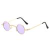 Nuevas gafas de sol metálicas de hip-hop estilo retro TikTok para fotografía callejera, gafas de sol estilo punk con montura redonda y espejo Prince.