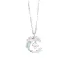 Collar de Pescado de Plata de Ley S925 Contigo para Mujer, Diseño de Nicho Luminoso, Cadena de Clavícula de Moda, Elegante Regalo de Vacaciones